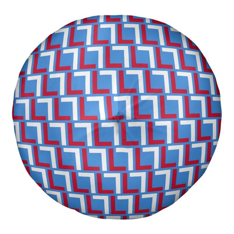Housse de coussin Houston, Bleu clair / rouge / blanc, 26 po x 26 po