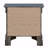 Sleek Metallic Black Nightstand With Drawers-1231381802