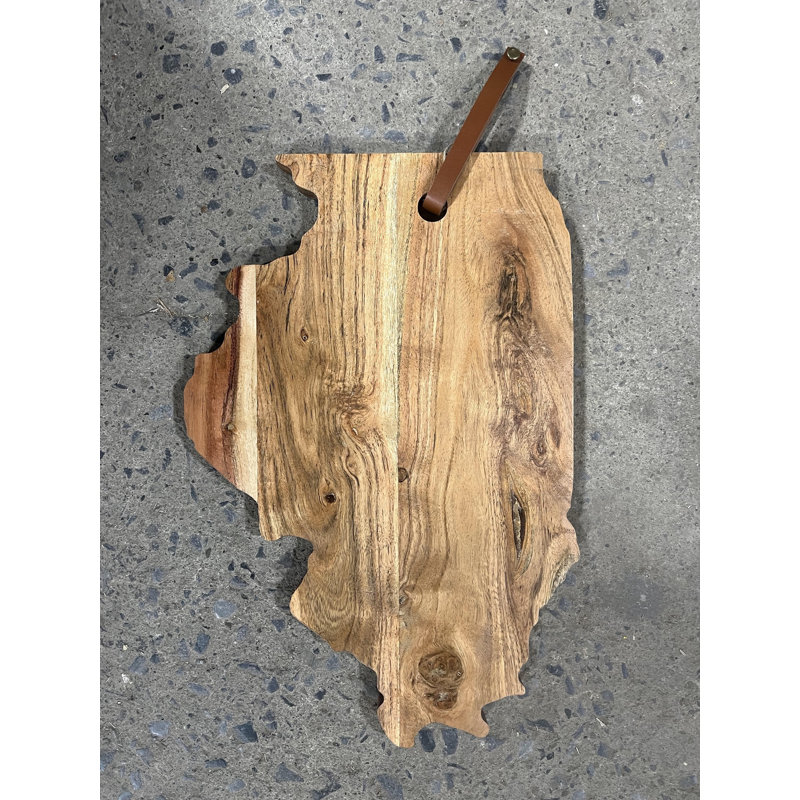 Planche à découper en bois bidkhome d’acacia Illinois