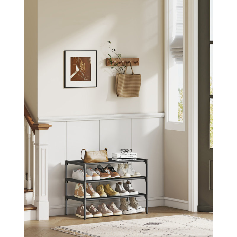 12 Pair Stackable Shoe Rack