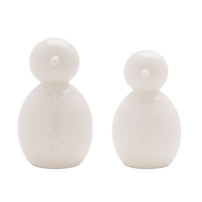 Figurines de bonhomme de neige avec détail de flocon de neige