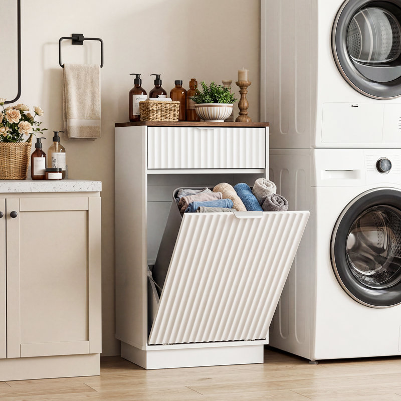 Armoire à ordures inclinable 13 gallons, Blanc