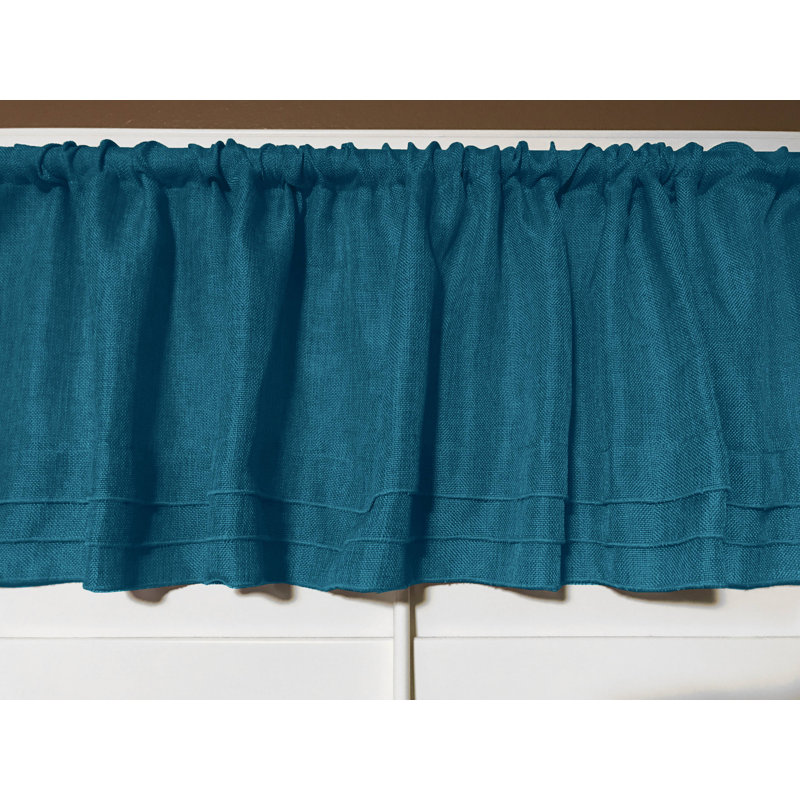 Cantonnière sur mesure de couleur unie 58 po piaf, Vert foncé