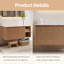 Meuble-lavabo simple 36 po avec plateau en pierre frittée, meuble-lavabo flottant en bois sans lavabo inclus-136260838-136260839