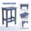 Ensemble de bar extérieur 5 pièces en PEHD pour 4 personnes - 4 tabourets et 1 table rectangulaire, toutes saisons pour la piscine, le jardin ou le balcon-639538501-651222846