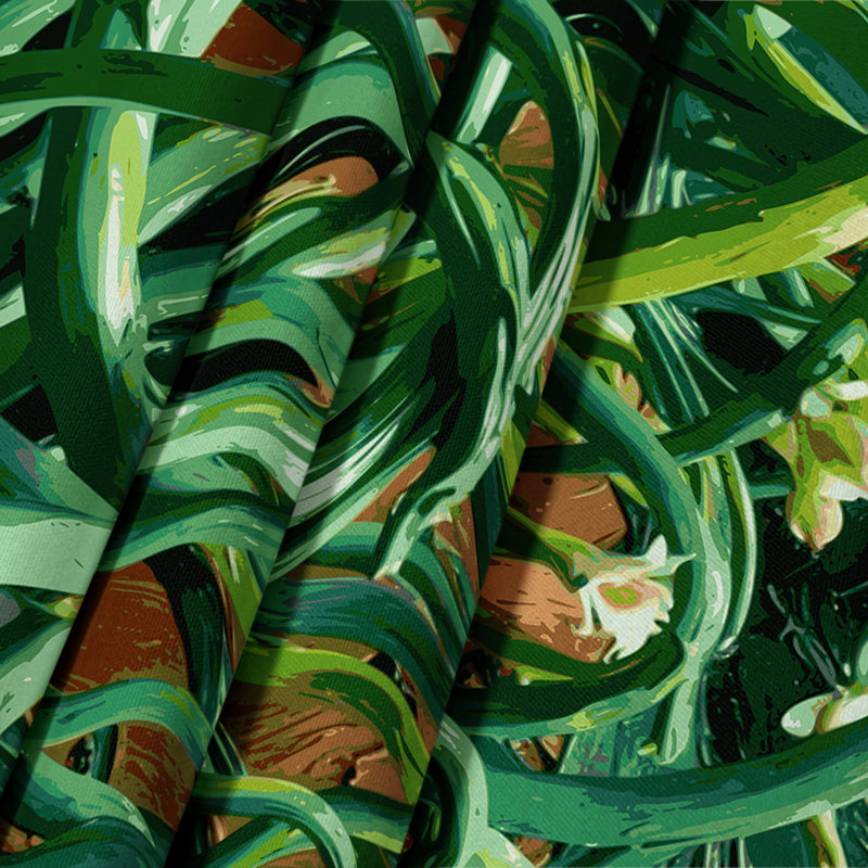 Tapisserie murale «Légumes et ail», 88" x 104"