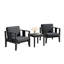 Ensemble de patio d'extérieur pour deux personnes en teck Junco avec coussins et table d'appoint-2002045966-2002045962