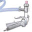 Ensemble de sablage à siphon de 22,7 kg (50 lb), 34,8 x 33 x 68,6 cm (13,7 x 13 x 27 pouces), acier, 1 ensemble, machine de sablage abrasive portable, bleue, avec tuyau de 3 m (9,8 pi), pistolet de sablage en aluminium moulé, pour le décapage de la peinture et l'élimination de la rouille superficielle.