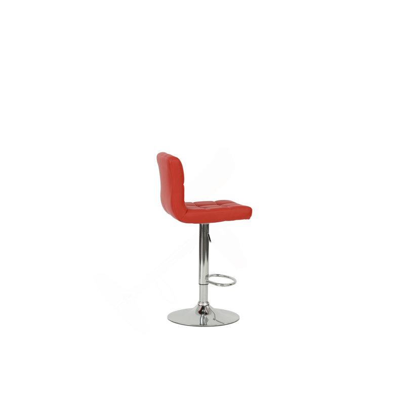 BAR STOOL In Red, Chrome