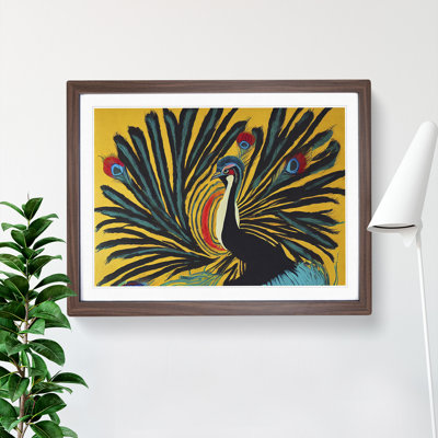 XH1022-6852X Peacock Abstract - Picture Frame Print