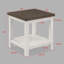 Table de bout de style campagnard brun