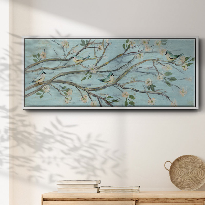 «Blue Sky and Blossoms», toile encadrée