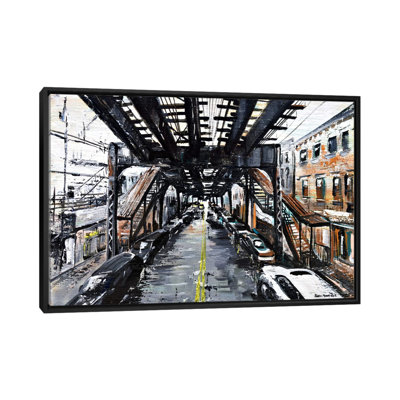 "Under the train" par Piero Manrique, reproduction d'art sur toile tendue