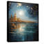 Eastern Golden City, pleine lune, océan, salon d'art mural-328487302-328487037