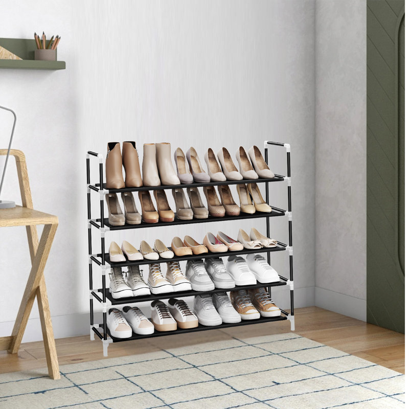 5-tier Shoe Rack, Black