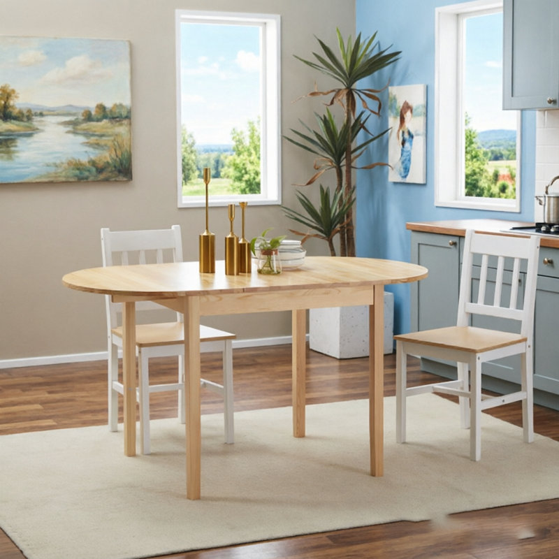 Table de cuisine en bois massif 55 "