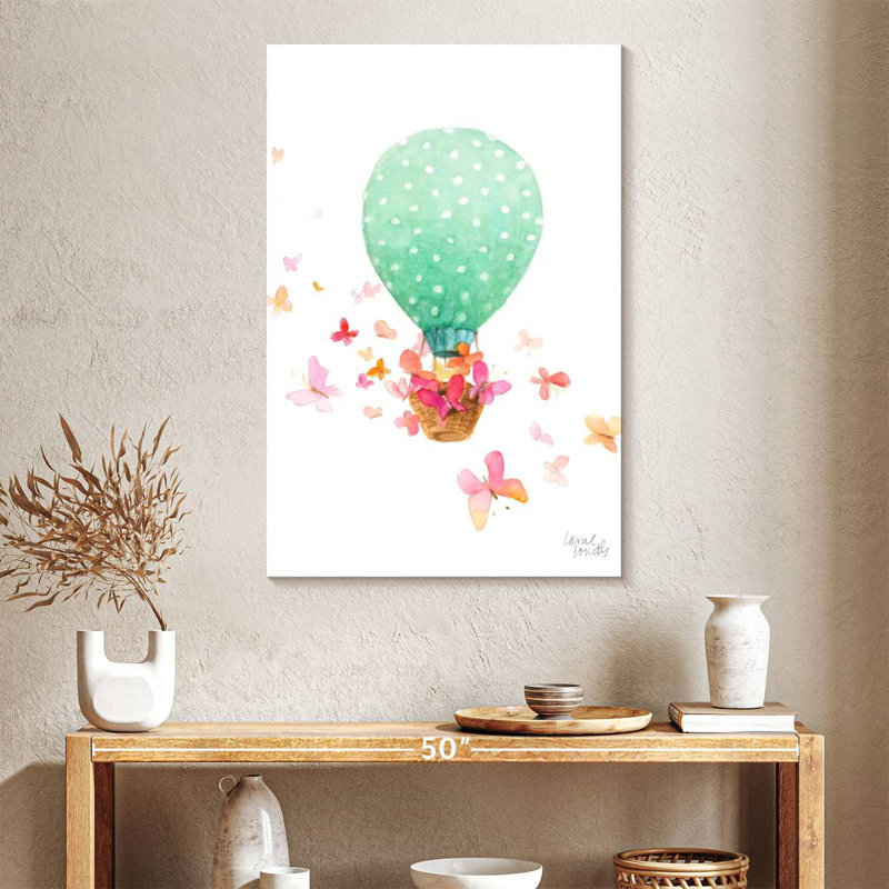 Montgolfière avec papillons Mehar, H 39 po x l 26 po