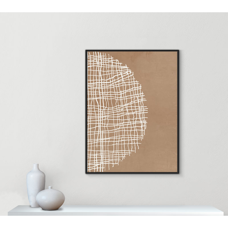«Basketweave Basket Weave Circle Print» par Tom Reeves, Noir, H 49,5 po x l 37,5 po