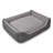 ComfyNest Grey Two-Tone Bolster Lounge Cat Bed