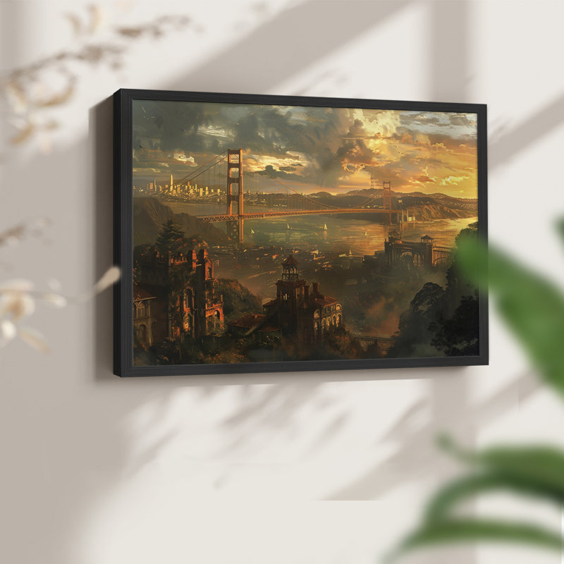 Paysage - Cxxxix - Reproduction encadrée - réversible, H 11 po x l 14 po, Noir