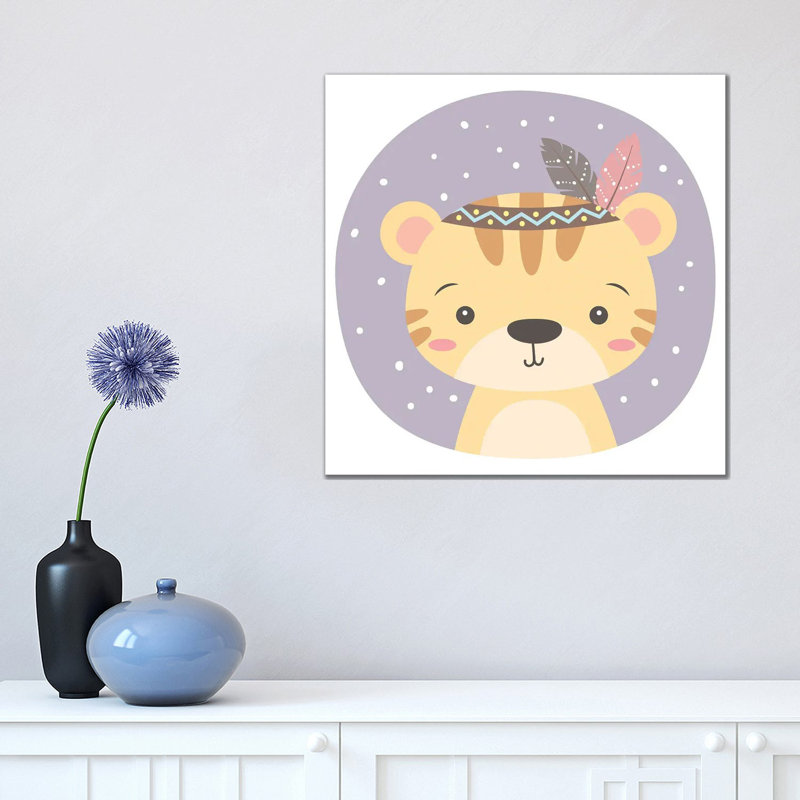 Tiger For Children's Room by Art Mirano - Wrapped Canvas Print, 45.72 cm H x 45.72 cm W