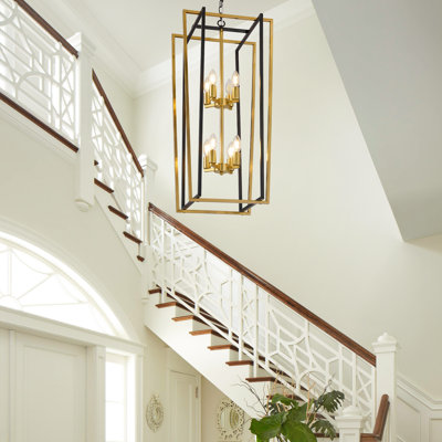 8 - Light Dimmable Lantern Geometric Chandelier