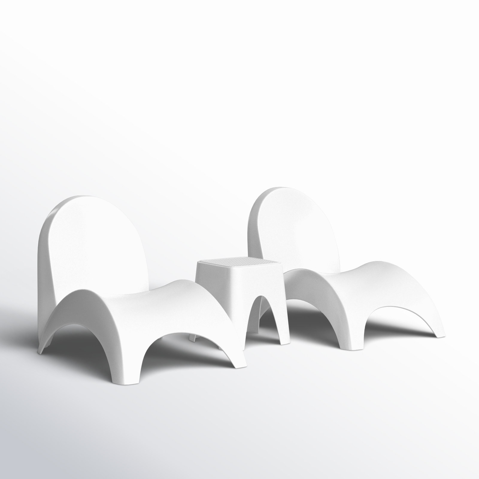 Frederick 2-Person Patio Seating Group, White