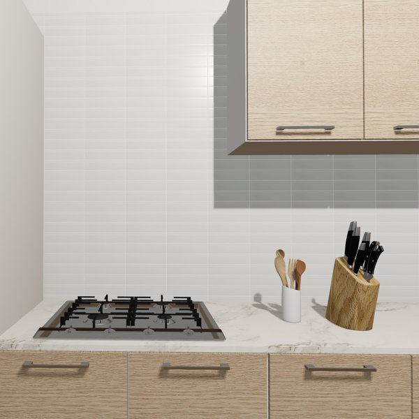 Charm School 2'' W x 8'' L Glass Subway Singular Tile