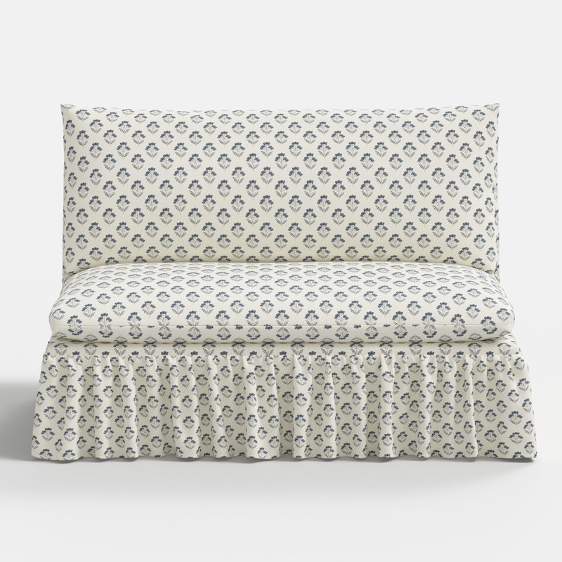Stoffer Home x Cloth and Co. Thelma Settee, Francie Blue