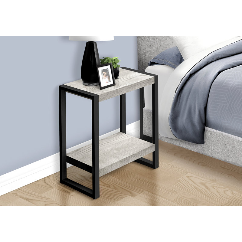 Table d'appoint polyvalente de style industriel pour le salon et la chambre à coucher, rehaussant le décor, Gris