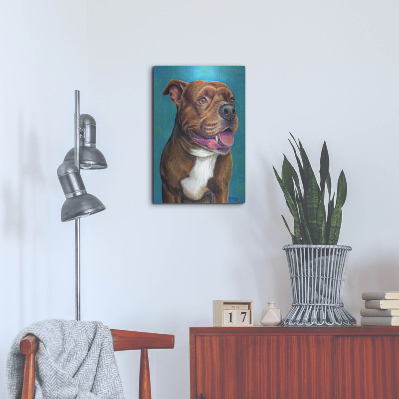 «Staffordshire Bull Terrier» par Rebecca Wang Art, H 24 po x l 16 po