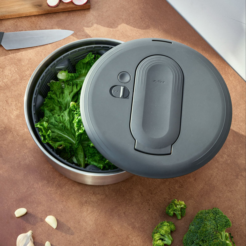 Zyliss Stainless Steel Salad Spinner, 12.8cm H x 23.2cm W