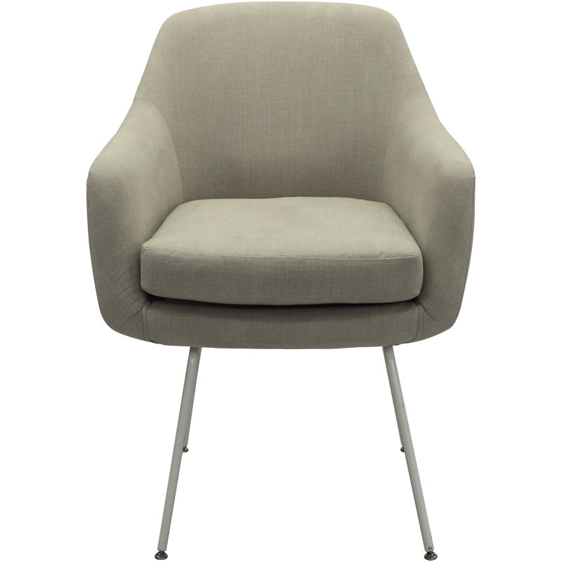 Kaif 21'' H Upholstered Armchair, Beige, White
