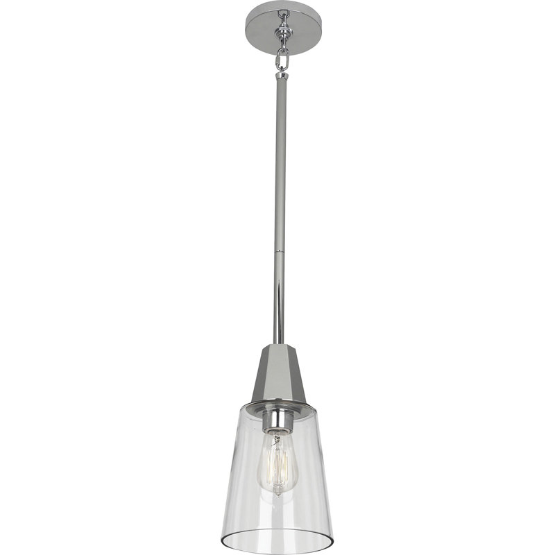 Luminaire suspendu Wheatley, Transparent, Chrome poli