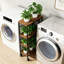 Chariot de rangement roulant à 5 niveaux avec paniers coulissants et plateau en bois, chariot de rangement utilitaire étroit pour la cuisine, la salle de bain et la salle de lavage