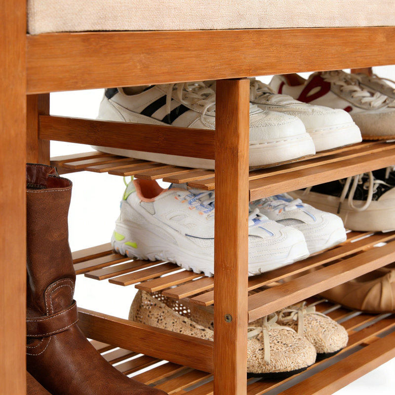 Versatile Cushioned Shoe Storage Bench