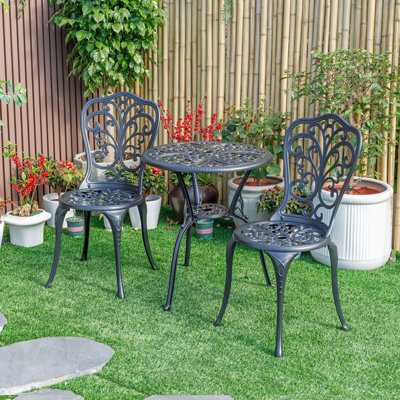 Classic Comfort- Cast Aluminium Bistro Set by Hi-Line Gift Ltd.