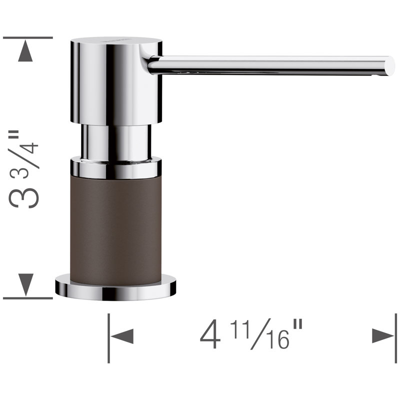 Lato Soap Dispenser, Cafe Brown