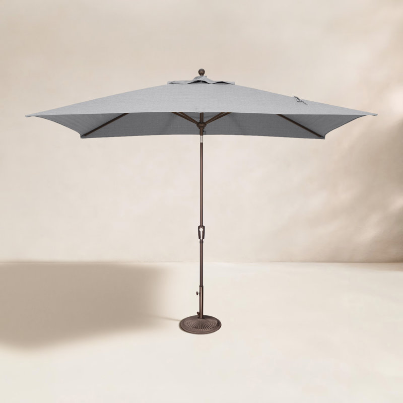 Parasol de marché rectangulaire 10 pi x 6,5 pi Launceston, Toile Sunbrella® noir, Bronze