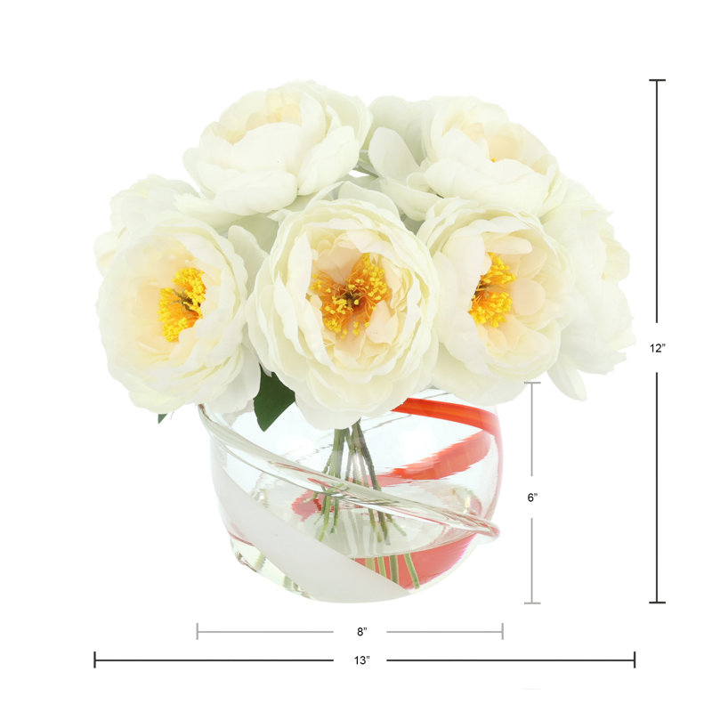 Peony Arranged in a Glass Vase