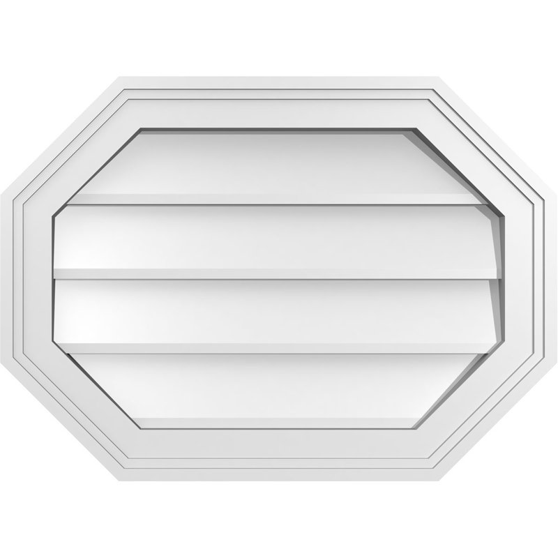 Évent horizontal gondole allongé en surface octogonal Signature, H 16 po x l 22 po x P 1,5 po