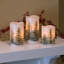 Battery Operated Green Pines LED Wax Candles