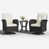 Coussin beige, structure noire