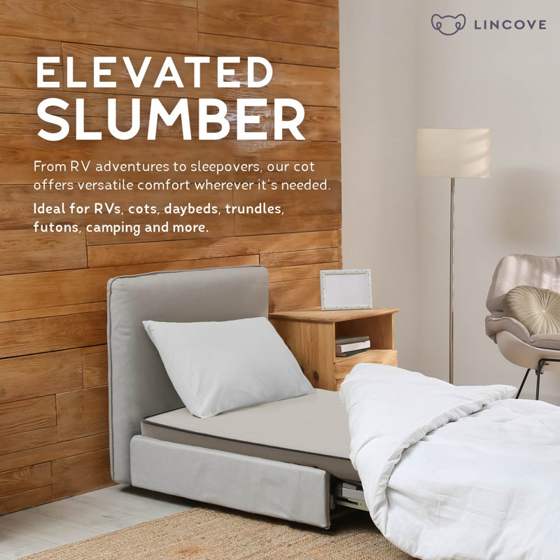 Matelas en mousse à mémoire de forme pour lit de bébé Lincoln, 6", Très grand lit