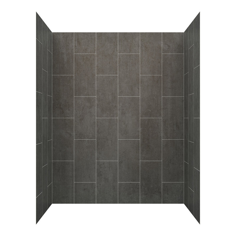60'' W 32'' D 78'' H Composite Wall, Slate