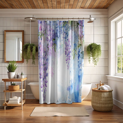 Gentle Wisteria Patterns - 1 Piece Standard Shower Curtain