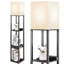Lampe sur pied à colonne noire 63 po avec prise USB et prise Brandonmichael