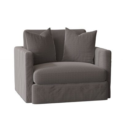 Hartig 47" Wide Down Cushion Slipcovered Armchair