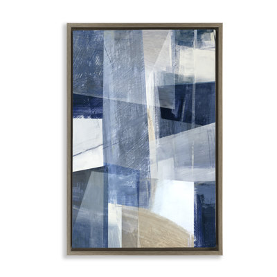  Toile flottante encadrée à formes géométriques obliques par Hannah Dawson