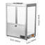 Chaufferette commerciale Nacho, chaufferette 85QT avec base chauffante et lumière chauffante, machine Nacho avec panneau de déviation, acier inoxydable, pour croustilles Nacho, maïs soufflé, croustilles, cacahuète